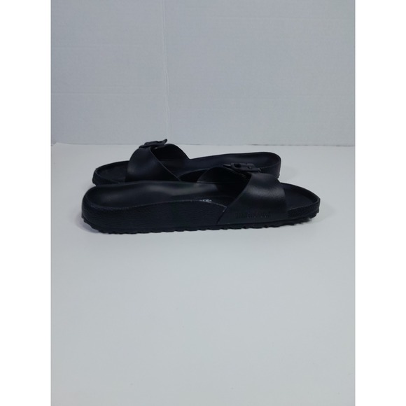 Birkenstock Madrid EVA One Strap Slides Sandals Women Sz 10 Buckle Black - Picture 9 of 12